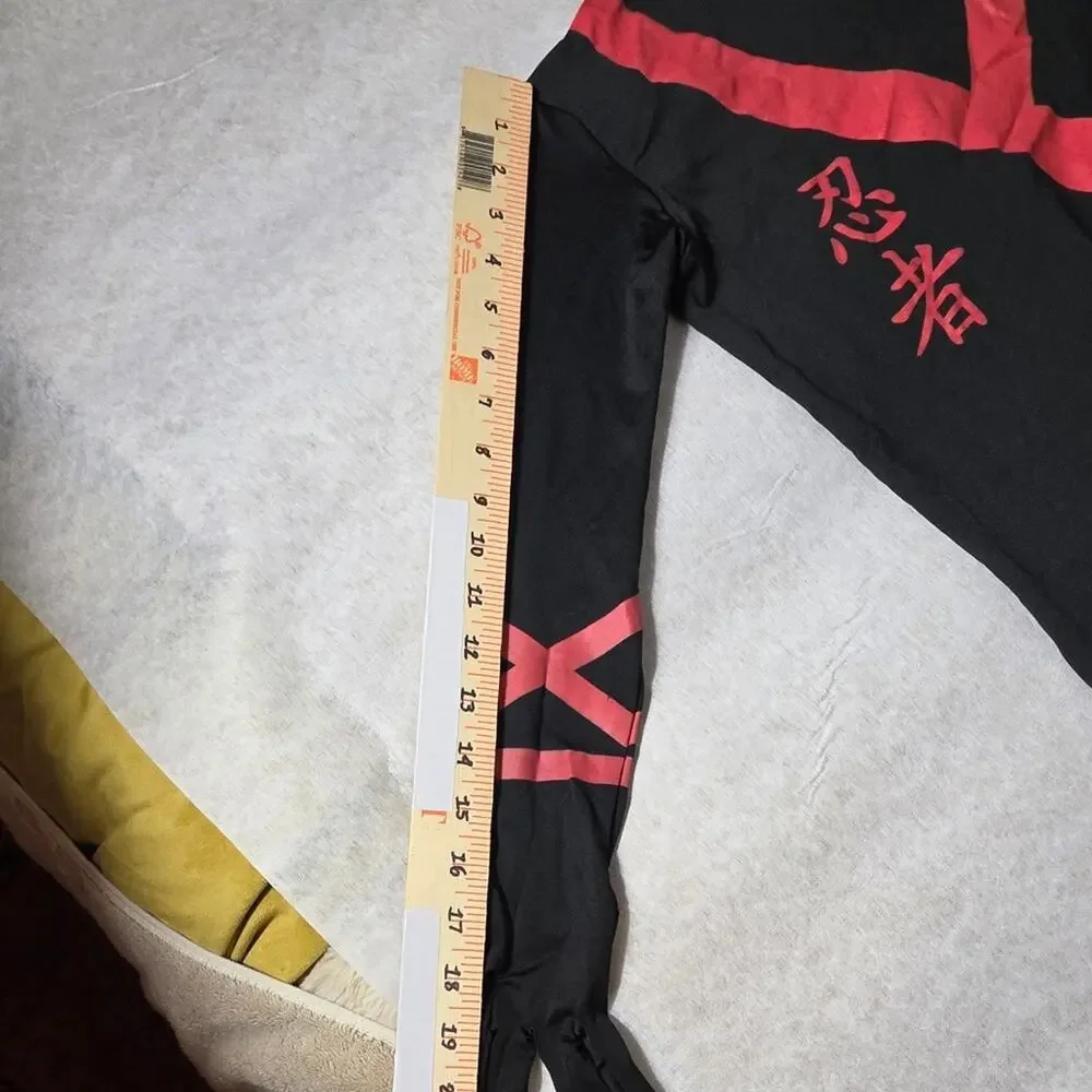 Black and Red Ninja Costume Size 10-12